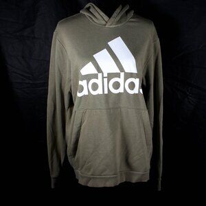 Adidas Olive Green Men's Pullover Hoodie Sweater Size Large